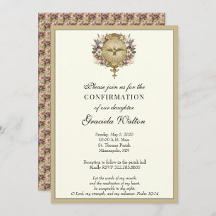 Catholic Holy Spirit Sacrament of Confirmation Invitation