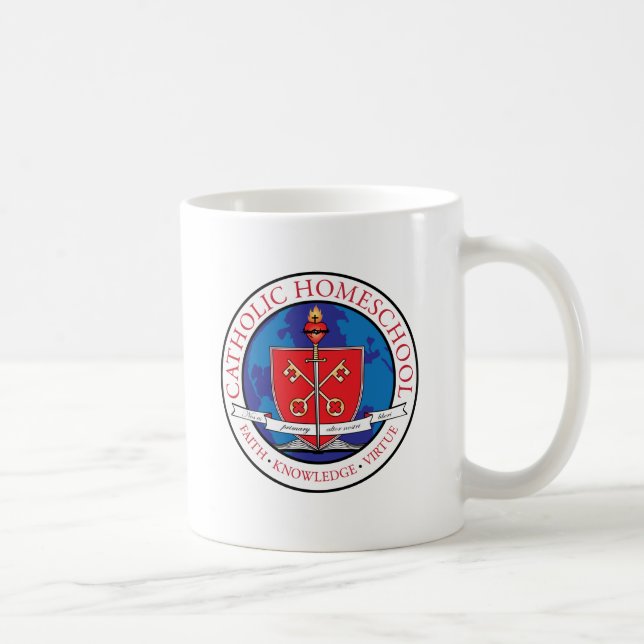 Catholic Homeschool Crest Coffee Mug (Right)