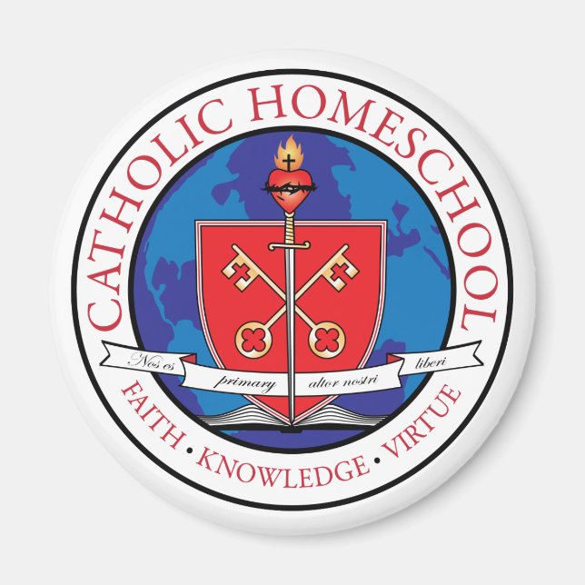 Catholic Homeschool Crest Magnet (Front)