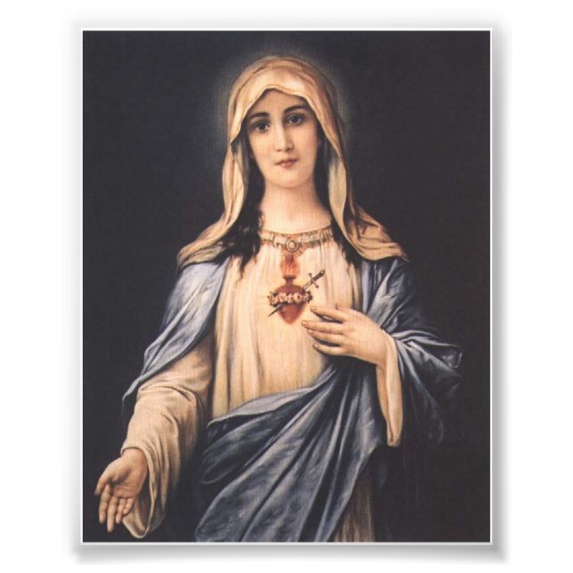 Catholic Immaculate Sorrowful Heart of Mary Photo Print (Front)