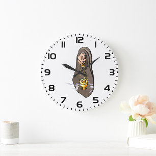 Catholic Incense Censer Religious Worship  Large Clock