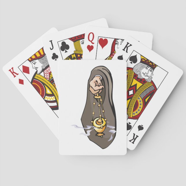 Catholic Incense Censer Religious Worship  Playing Cards (Back)
