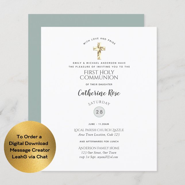 Catholic Invite Holy Communion Baptism ANY EVENT (Creator Uploaded)