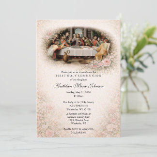 Catholic Jesus First Communion Invitations