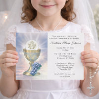 Catholic Jesus First Communion Invitations