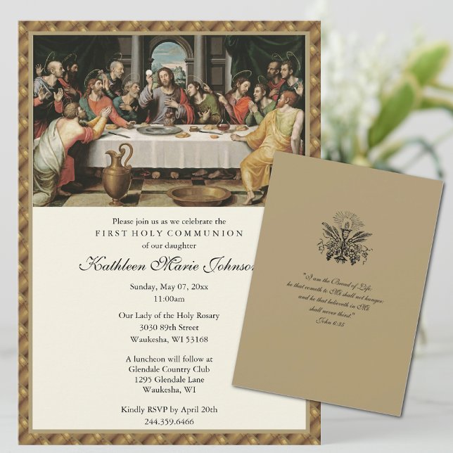 Catholic Jesus First Communion Invitations (Creator Uploaded)