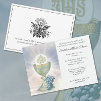 Catholic Jesus First Communion Invitations