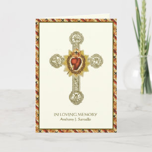 Catholic Jesus Funeral Mass Religious Prayer  Card