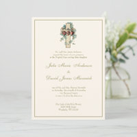Catholic Jesus Mary Joseph Floral Wedding