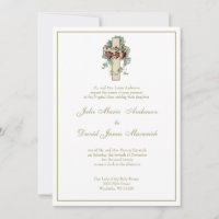 Catholic Jesus Mary Joseph Floral Wedding