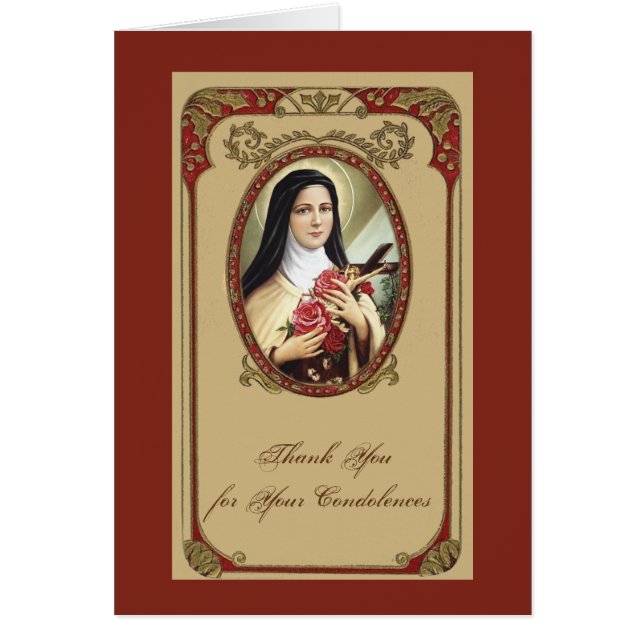 Catholic Jesus Sympathy Holy Card Thank You (Front)