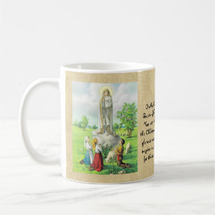 Catholic Lady of Fatima Prayer Gift Personalised Coffee Mug