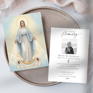 Catholic Lady of Grace Religious Funeral  Prayer Card