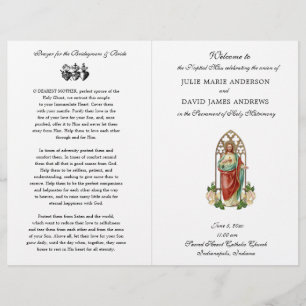 Catholic Latin Mass Wedding Sacred Heart Program