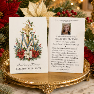 Catholic Marian Christmas Funeral Memorial