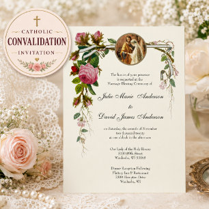 Catholic Marriage Blessing Ceremony Convalidation Invitation