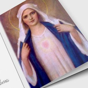 Catholic Mary Religious Funeral thank You Card