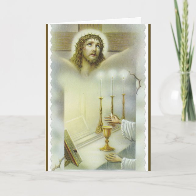 Catholic Mass Jesus Altar Offering Card (Front)