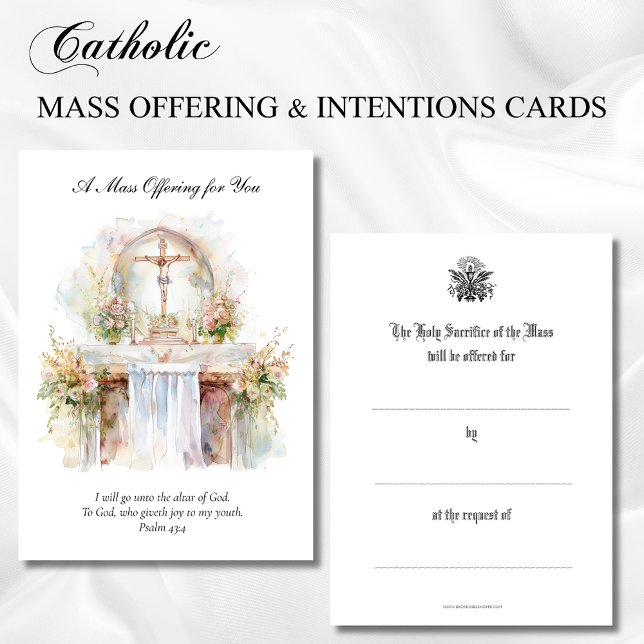 Catholic Mass Offering Intentions Remembrance Card (Creator Uploaded)