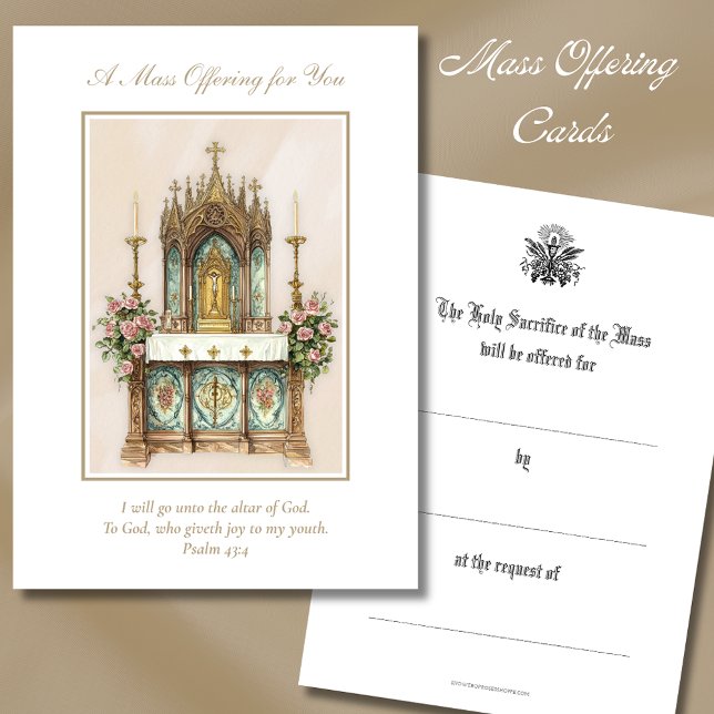 Catholic Mass Offering Intentions Remembrance Card (Creator Uploaded)
