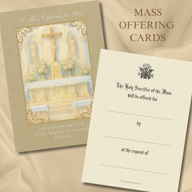 Catholic Mass Offering Intentions Remembrance Card (Creator Uploaded)