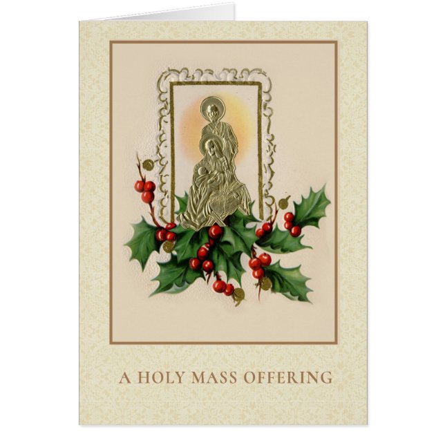 Catholic Mass Offering Jesus Mary Joseph New Year (Front)