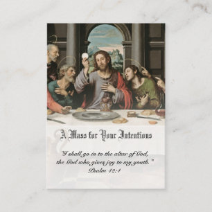 Catholic Mass Offering Prayer Holy Cards