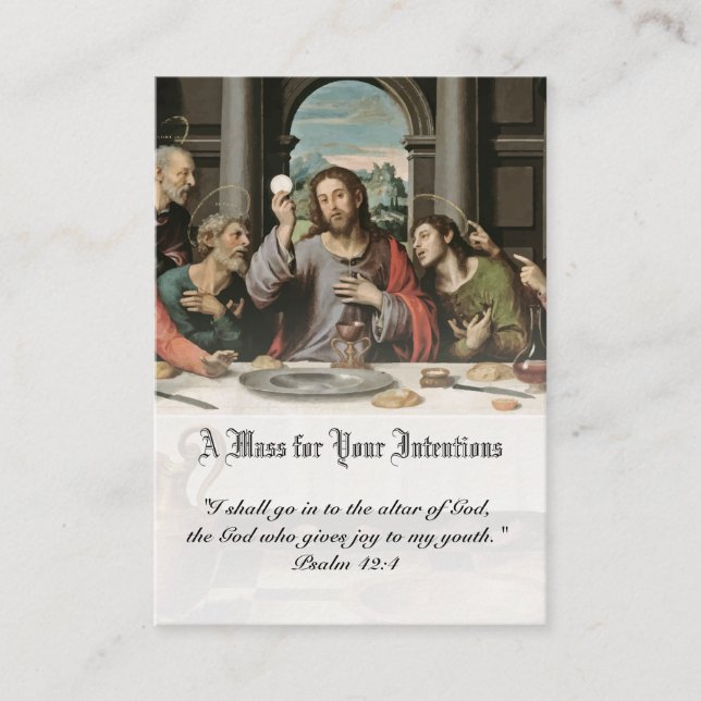 Catholic Mass Offering Prayer Holy Cards (Front)