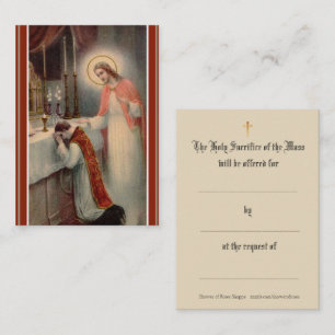 Catholic Mass Offering Prayer Holy Cards