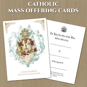 Catholic Mass Offering Prayer Holy Cards