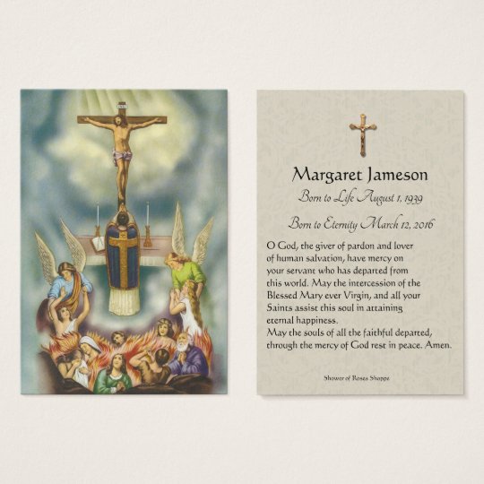 Catholic Mass Sympathy Condolence Holy Card Zazzle.co.uk