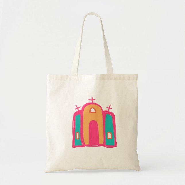 catholic mission art/mission tote/santa fe tote bag (Front)