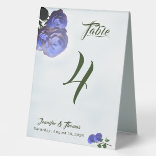Catholic Misty Blue and Green Table Number