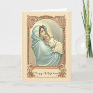 Catholic Mothers Day  Mother Mary Card