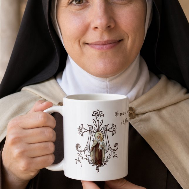 Catholic Mount Carmel Virgin Mary Jesus Coffee Mug (Creator Uploaded)