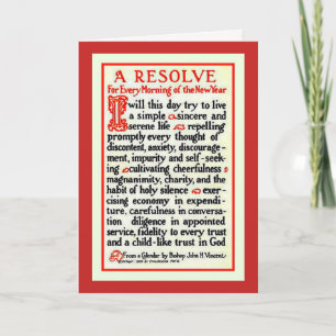 Catholic New Year Prayer Holiday Card