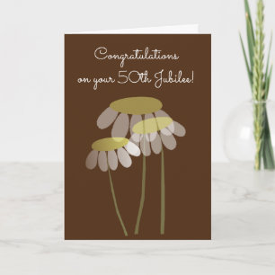 Catholic Nun 50th Jubilee Floral 5 Card