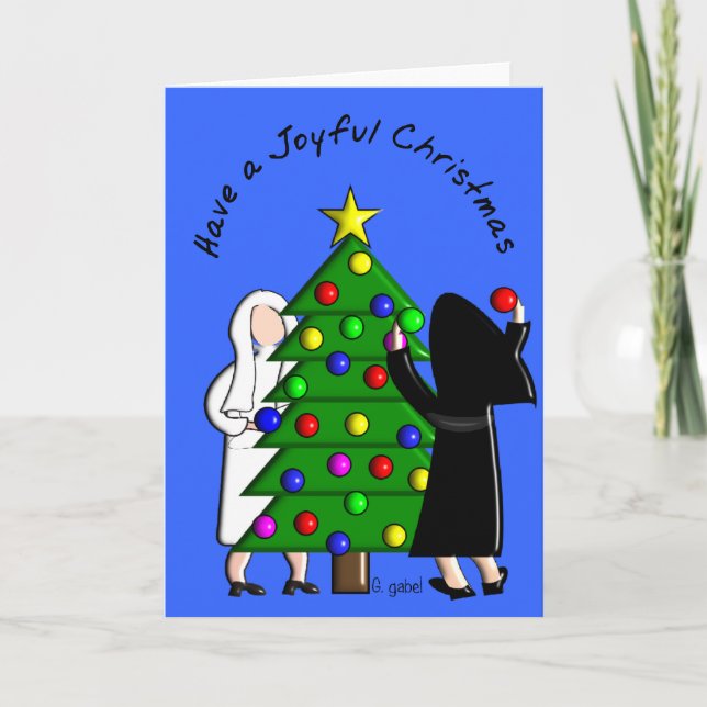 Catholic Nun Art Christmas Cards & Gifts (Front)