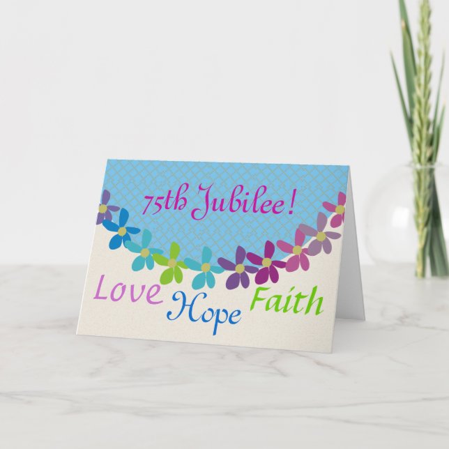 Catholic Nun Diamond 75th Jubilee Cards & Gifts (Front)