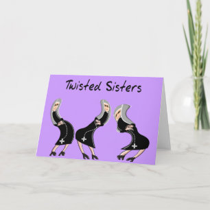 Catholic Nun Gifts "Twisted Sisters" Design Card