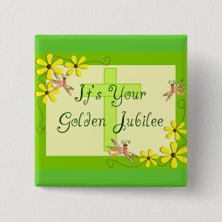 Catholic Nun Golden Jubilee Cards 15 Cm Square Badge