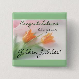 Catholic Nun "Golden Jubilee" Cards & Gifts 15 Cm Square Badge