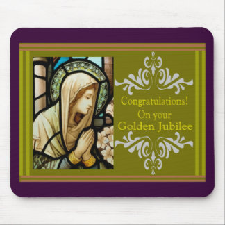 Catholic Nun "Golden Jubilee" Cards & Gifts Mouse Mat