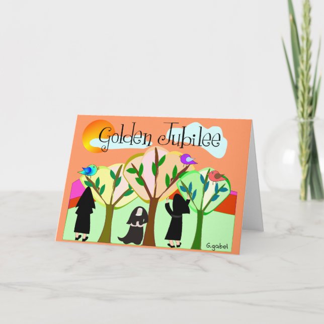 Catholic Nun Golden Jubilee Gifts Card (Front)