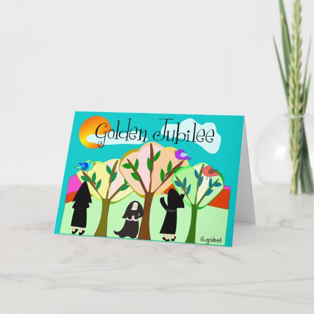 Catholic Nun Golden Jubilee Gifts Card (Front)