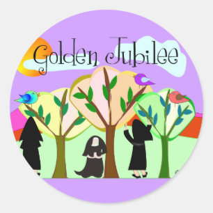 Catholic Nun Golden Jubilee Gifts Classic Round Sticker