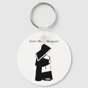 Catholic Nun in Habit Custom Sister Name Key Ring