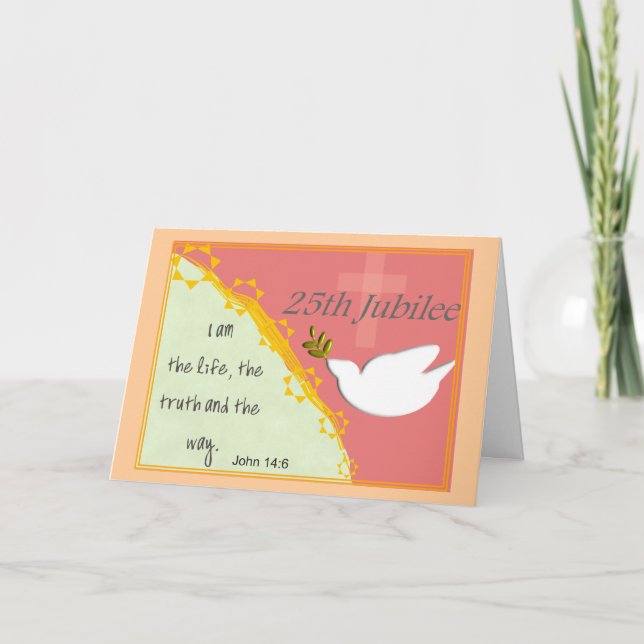 Catholic Nun "Silver Jubilee" 25th Jubilee Card (Front)