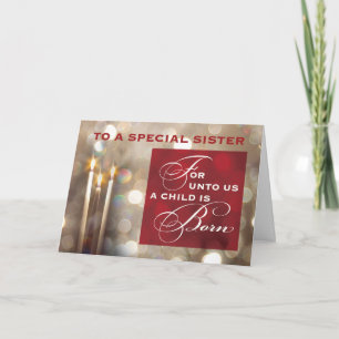Catholic Nun Sister Christmas Candles  Card