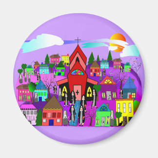 Catholic Nuns Art "Heading to Church" Magnet